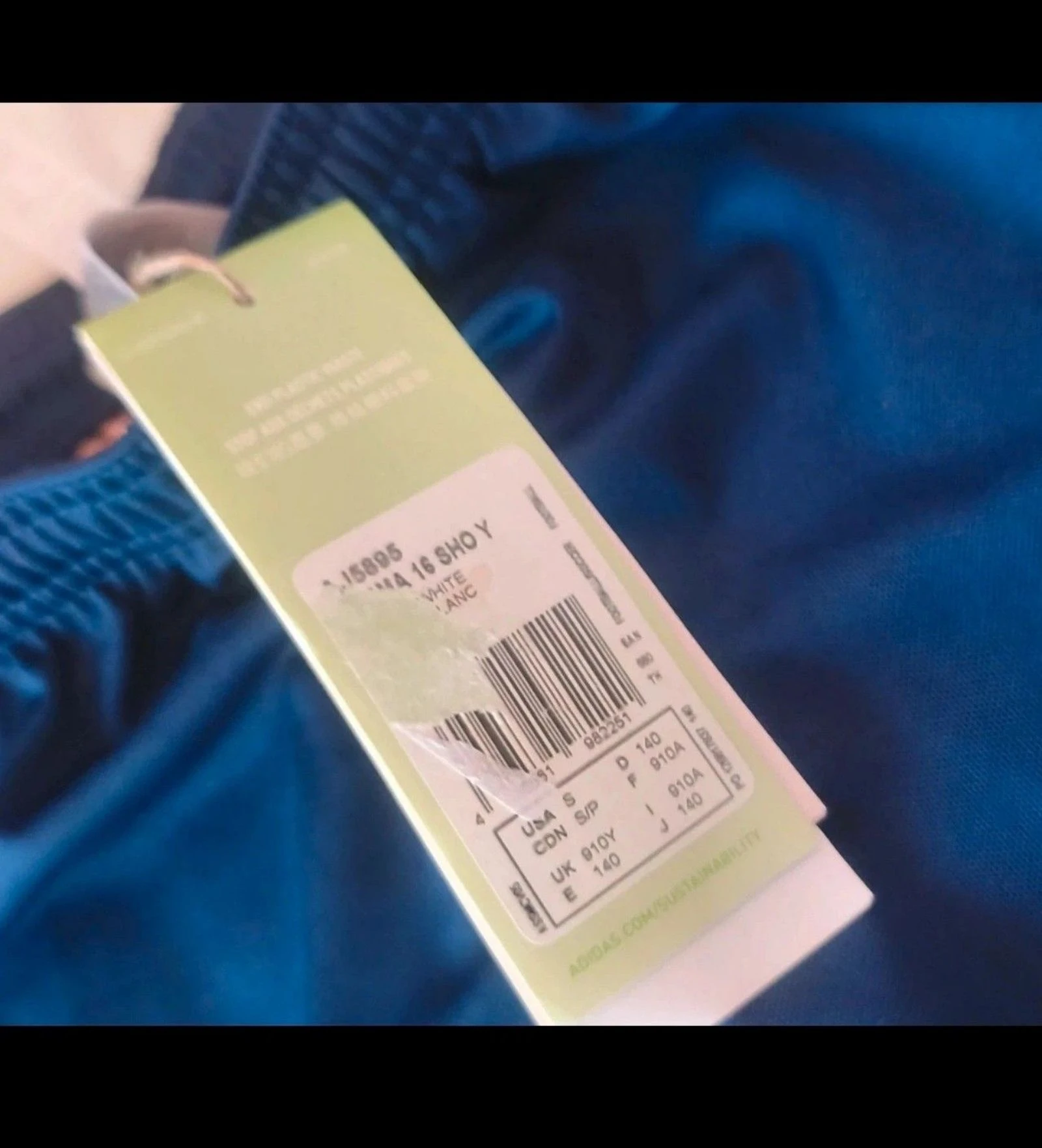 Pantalón corto Adidas Parma 16 Niño Azul Marino (9-10 años / 140 cm) - Nuevo con etiquetas – photo 2